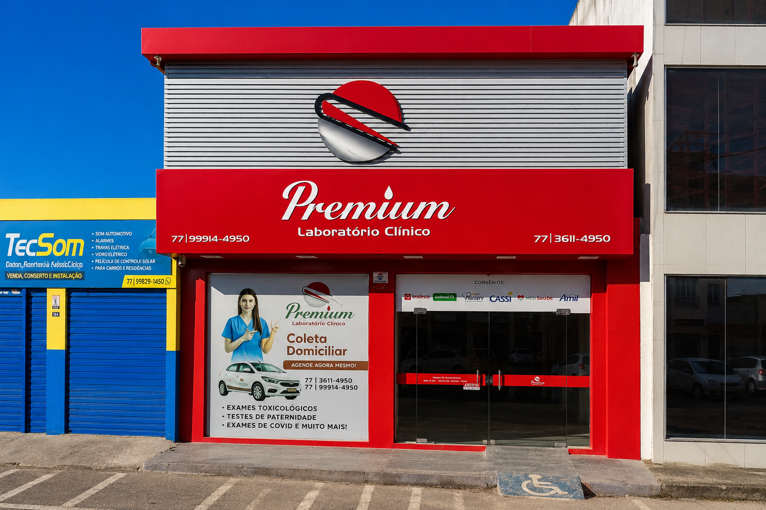 Fachada do Laboratório Premium em Barreiras